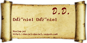 Dániel Dániel névjegykártya