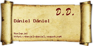 Dániel Dániel névjegykártya